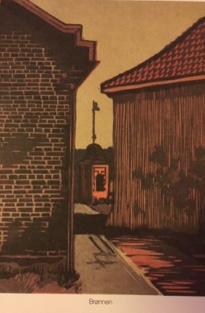Kunstkort, tresnitt av Ivar Nordhagen - Brønnen